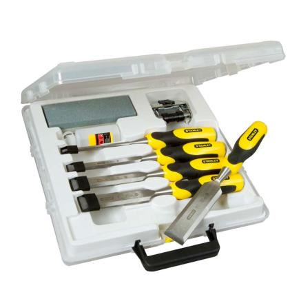 Stanley 5pc wood chisel set with carry case, Dynagrip (5-16-421) - Clearance