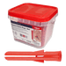 5.5 x 34mm Red Premium Plastic Wall Plugs - Screw Size 3.5mm - 4.8mm - Tub of 850