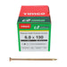 6 x 130mm Timco C2 Strong Fix Wood Screws, Pozi, Countersunk, ZY, Box of 100 (60130C2)