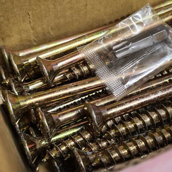 8.0 x 200mm Pozi Countersunk Velocity Premium Woodscrews Zinc & Yellow - Box of 50