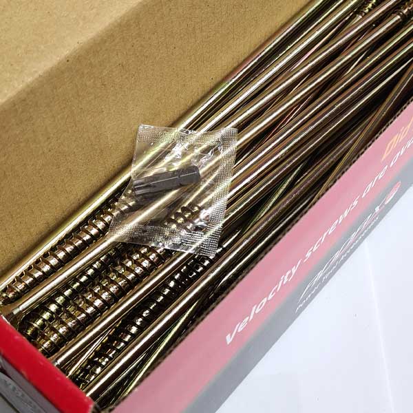 8.0 x 300mm Pozi Countersunk Velocity Premium Woodscrews Zinc & Yellow - Box of 25