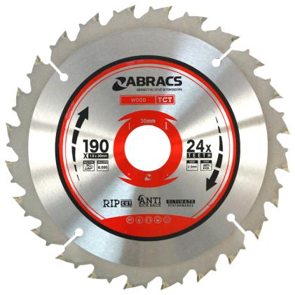 Abracs TCT19024 Circular Saw Blade 190mm x 30mm x 24T