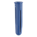 10 x 48mm Blue Plastic Masonry Wall Plugs - Screw Size 6mm - 8mm - Box of 40