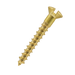 Product photography for No.8 (4mm) x 3/4 inch (19mm) Slot Raised Countersunk Brass Woodscrew part of a growing range from Fusion Fixings