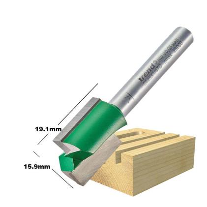 Trend Two Flute Router Cutter, 15.9 x 19.1mm (C025X1/4TC) - CLEARANCE