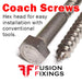 Coach screws from Fusion Fixings