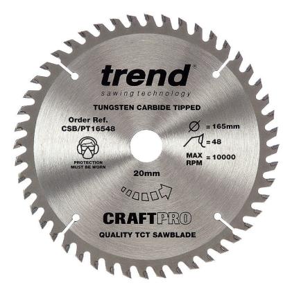 Trend CSB-PT16048 Circular Saw Blade 160mm x 20mm x 48T