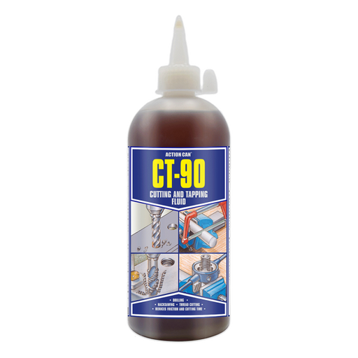 Action Can CT-90 1483 Cutting and Tapping Lubricant, 500ml Bottle with Spout. Available from Fusion Fixings as part of a growing range of oils and lubricants.