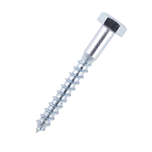 DIN 571 Galvanized Hex Head Wood Screws (Lag Screws) - Sizes 6x40mm To 12x300mm, Dresselhaus Brand