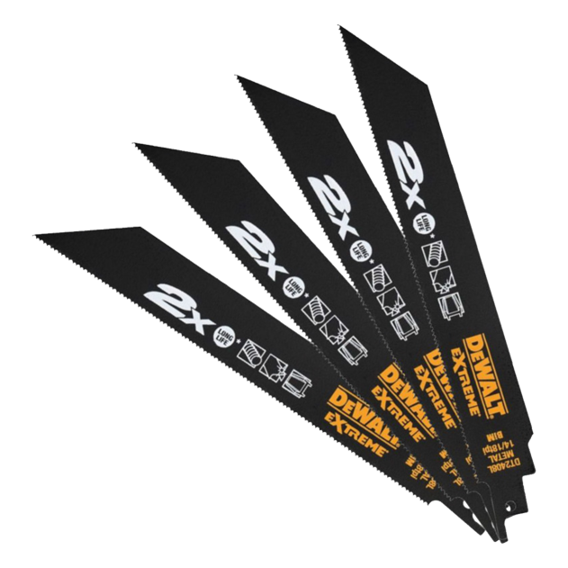DeWALT DT2408L Metal Cutting  Extreme Reciprocating Blades 203mm Pack of 5