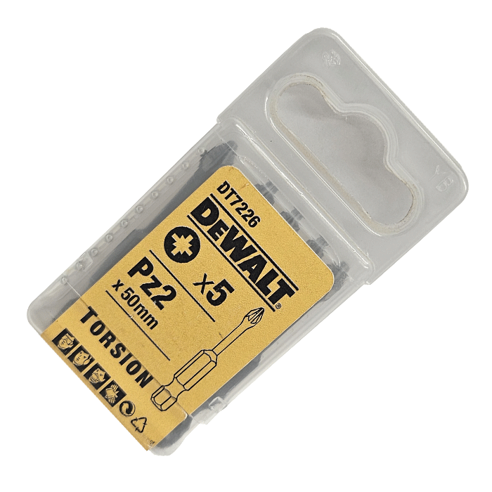 PZ2 x 50mm DeWALT Pozi Torsion Driver Bits - Pack of 5, DT7226 - CLEARANCE - pack image
