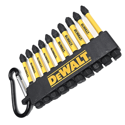DeWALT 10pc Mixed Pozi & Phillips FLEXTORQ Impact Driver Bit Keyring Set, DT7274-QZ – CLEARANCE