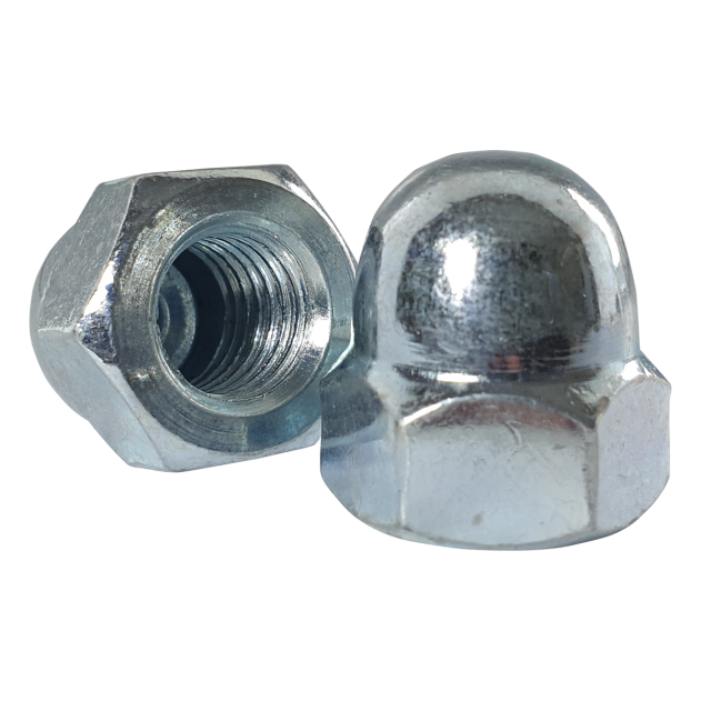 M16 Dome Nut, Bright Zinc Plated DIN 158