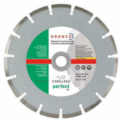 Dronco 4230485 ST7 Diamond Cutting Disc 230mm x 0.9mm x 22.23mm