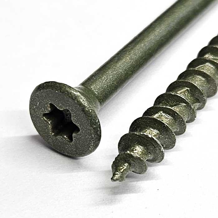 ForgeFast Decking Screw, Torx, Countersunk, Green, Tub of 300 (FFDS5100GT)