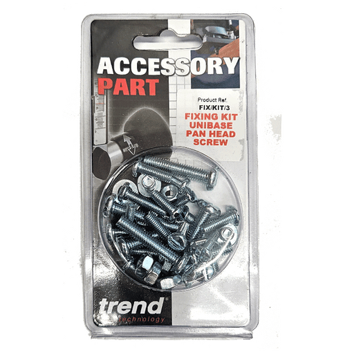 Trend Unibase Pan Head Screws Fixing Kit (FIX/KIT/3) - CLEARANCE