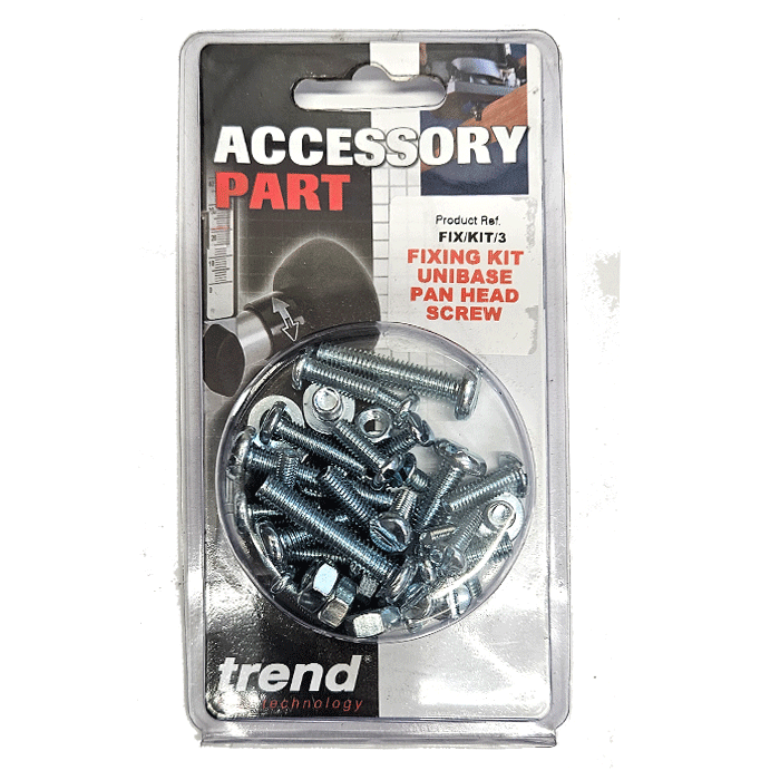 Trend Unibase Pan Head Screws Fixing Kit (FIX/KIT/3) - CLEARANCE