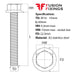 Size guide for the M10 x 60mm Hex Flange Bolt, A2 Stainless Steel DIN 6921