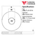 Size guide for the M16 x 50 x 3.3mm Form G Flat Construction Washer, Metric, HV140 Mild Steel, BZP, BS 4320