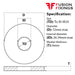 Size guide for M24 x 72 x 6mm Form G Flat Construction Washer, Metric, HV140 Mild Steel, BZP, BS 4320