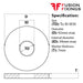 Size guide for the M30 x 92 x 7mm Form G Flat Construction Washer, Metric, HV140 Mild Steel, BZP, BS 4320