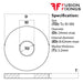 Size guide for the M8 x 24 x 2.2mm Form G Flat Construction Washer, Metric, HV140 Mild Steel, BZP, BS 4320