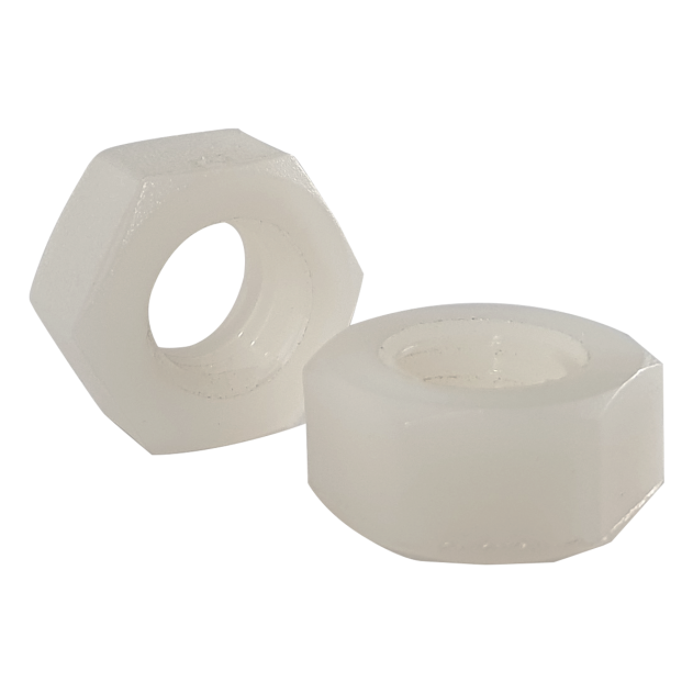M6 Nylon Nut, White Plastic Nut