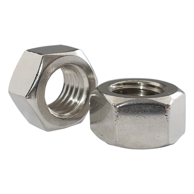 9/16" UNC Hexagon Full Nut A4 Stainless Steel, ASME B18.2.2