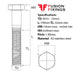 Size guide for the M10 x 190mm Hex Bolt (Part Threaded Bolt) A2 stainless steel, DIN 931. Part of a growing range of hex bolts held in stock.
