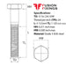 Size guide for 5/16 (24) UNF x 3 1/2 Inch Hex Bolt, Bright Zinc Plated Grade 8.8 (ASME B18.2.1)
