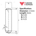 Info panel for 2.5 x 8mm Dowel Pin, Hardened & Ground Steel, Self-Colour, DIN 6325