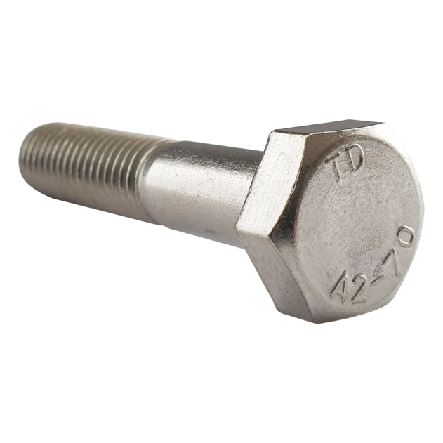 Corrosion resistant M6 x 55mm Hex Bolt. Also know at hexagon bolts. Part thread and supplied from Fusion Fixings in A2 Stainless Steel, DIN 931