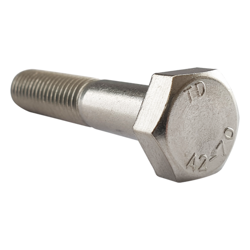 Product photography for M5 x 30mm Hex Bolt (Part Threaded Bolt) A2 stainless steel, DIN 931