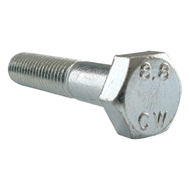 Product image for 5/8 (18) UNF x 2 1/4 Inch Hex Bolt, Bright Zinc Plated Grade 8.8 (ASME B18.2.1)