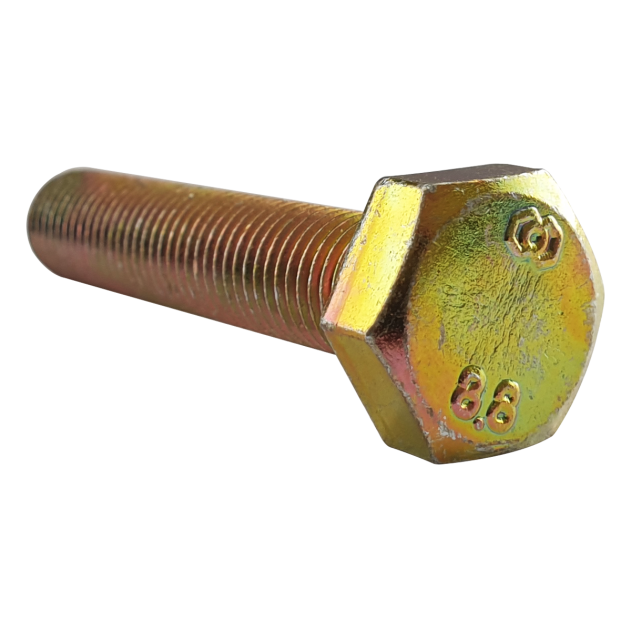M12 x 50mm Metric Extra Fine Set Screw (Fully Threaded Bolt) Zinc Plated DIN 961