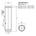 Screw guide for 3/8” x 2”, Metal Dowel Pin, Hard & Ground, ANSI B18.8.2