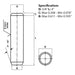 Screw guide for 5/8” x 4”, Metal Dowel Pin, Hard & Ground, ANSI B18.8.2