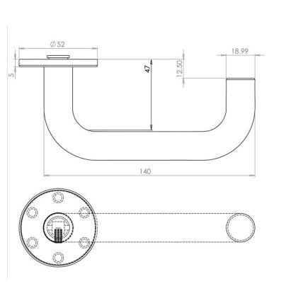 Jedo JSS01 Stainless Steel Lever Door Handle