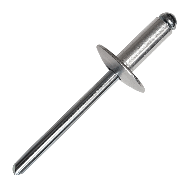 4.8 x 35mm Large Flange Pop Rivets, Aluminium - steel Dome Rivets