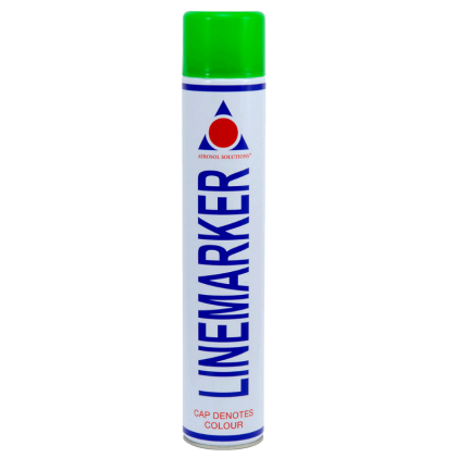  Green Line Marker Spray Paint in a handy to use 750ml Aerosol can. Ideal for use with many surfaces