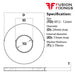 Size guide for the M12 Form A Flat Washer (Standard) Metric, HV140 Mild Steel, BZP, DIN 125 A