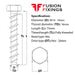 Size guide M14 (16mm) x 75mm Hex Head Concrete Ankerbolt, BZP Grade 8.8 steel