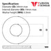 Size guide for the M18 Form A Flat Washer A2 (304) Stainless Steel, DIN 125