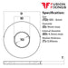 Size guide for the M4 Form A Flat Washer (Standard) Metric, HV140 Mild Steel, BZP, DIN 125 A