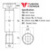 Size guide M5 (6mm) x 10mm Socket Shoulder Screws, Self Colour, Grade 12.9 ISO 7379
