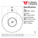 Size guide for the M5 Form A Flat Washer (Standard) Metric, HV140 Mild Steel, BZP, DIN 125 A