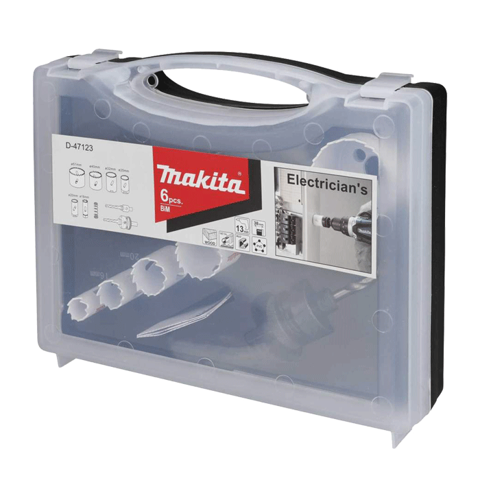 Makita 6 Piece Electricians Hole Saw Kit (D-47123) - Clearance