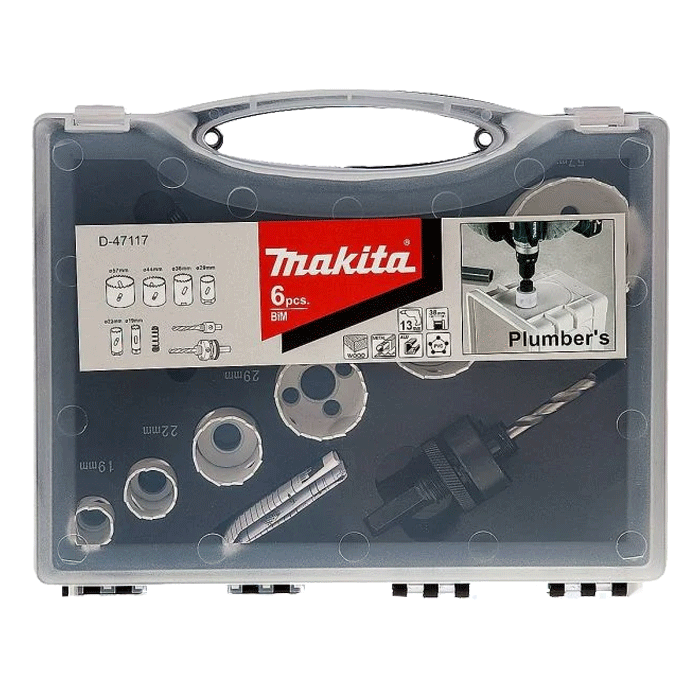 MAKITA 6 Piece Plumbers Hole Saw Kit (D-47117) - Clearance