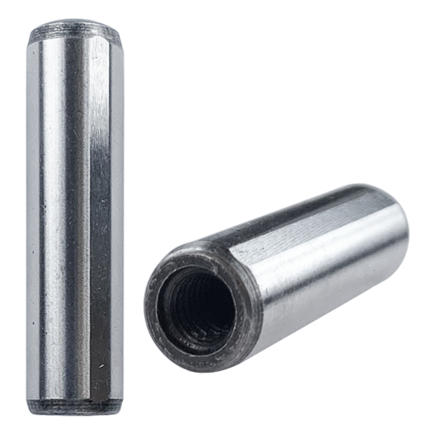 Product photography for M4 (6mm) x 28mm, Extractable Dowel Pin, Hard & Ground, Self-Colour, DIN 7979D part of an expanding range at Fusion Fixings