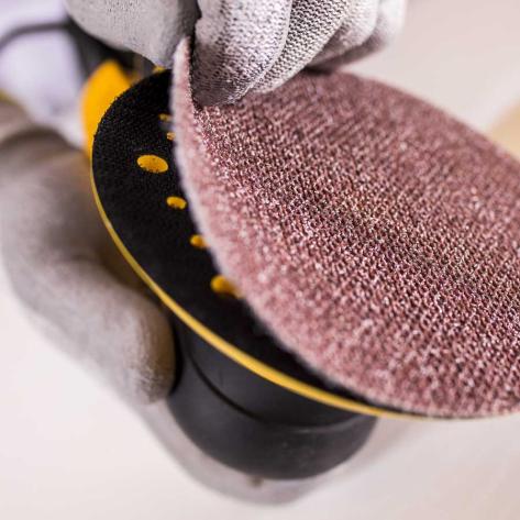 The Abranet Sanding Discs with a P40 Grit are easy to attach and use like all Mirka Abranet sanding discs